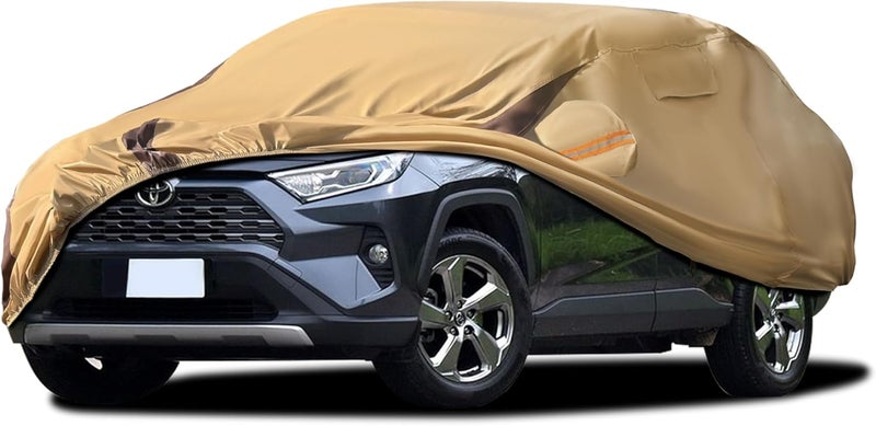 FSGRICH RAV4 Car Cover Waterproof All Weather Compatible with Toyota RAV4 (2012-2024),Outdoor Heavy Duty Anti-UV Car Covers Rain Sun Snow Protection with Zipper and Windproof Buckle - Image 1